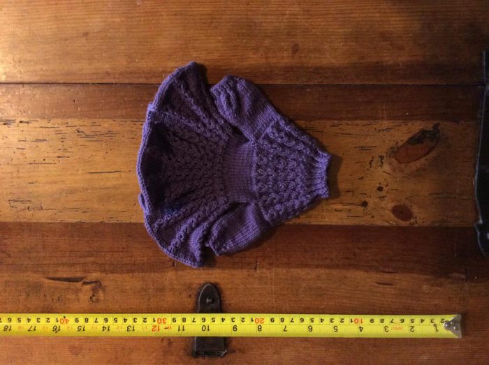 Hand-knitted purple dress - Image 7