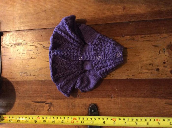 Hand-knitted purple dress - Image 6